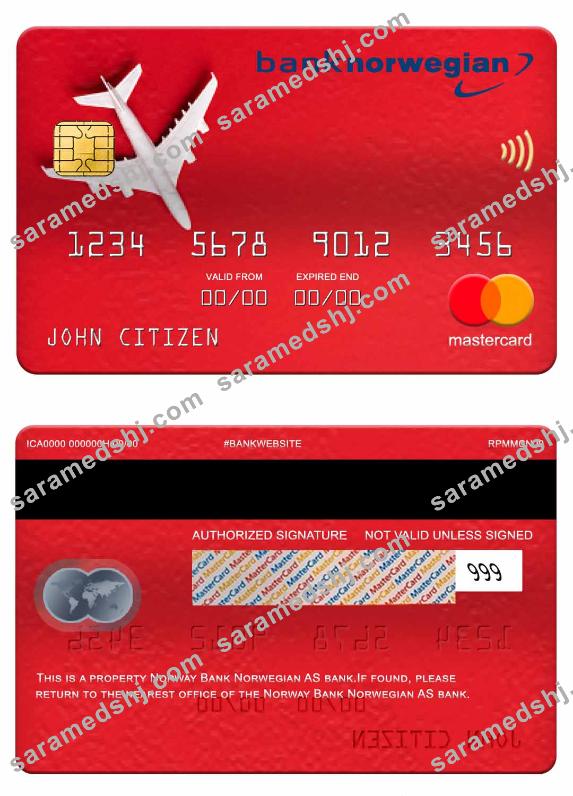 Norway Bank Norwegian AS bank mastercard